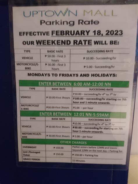 Uptown Mall Parking Rate: A List Of Popular Parking .